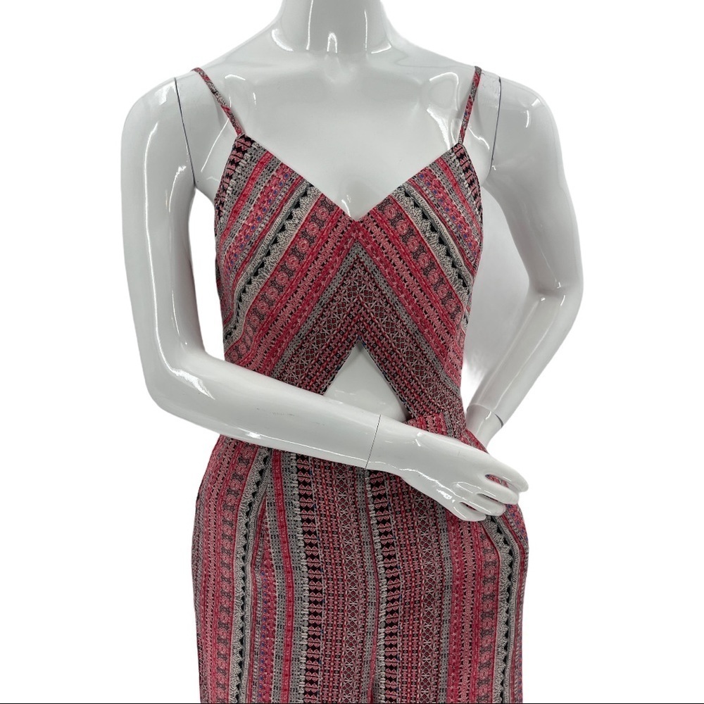 Hommage Printed Cut Out Chest Back Jumpsuit Size M - Picture 3 of 12